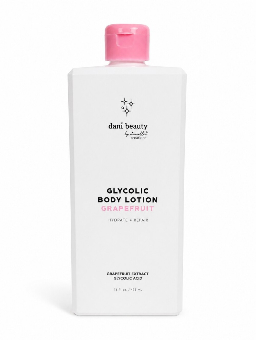 Dani Beauty Glycolic Body Lotion Grapefruit Hydrate Repair 16 oz